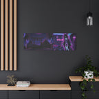 Vaporwave Neon Canvas Print – Retro Japanese Horror Nightscape