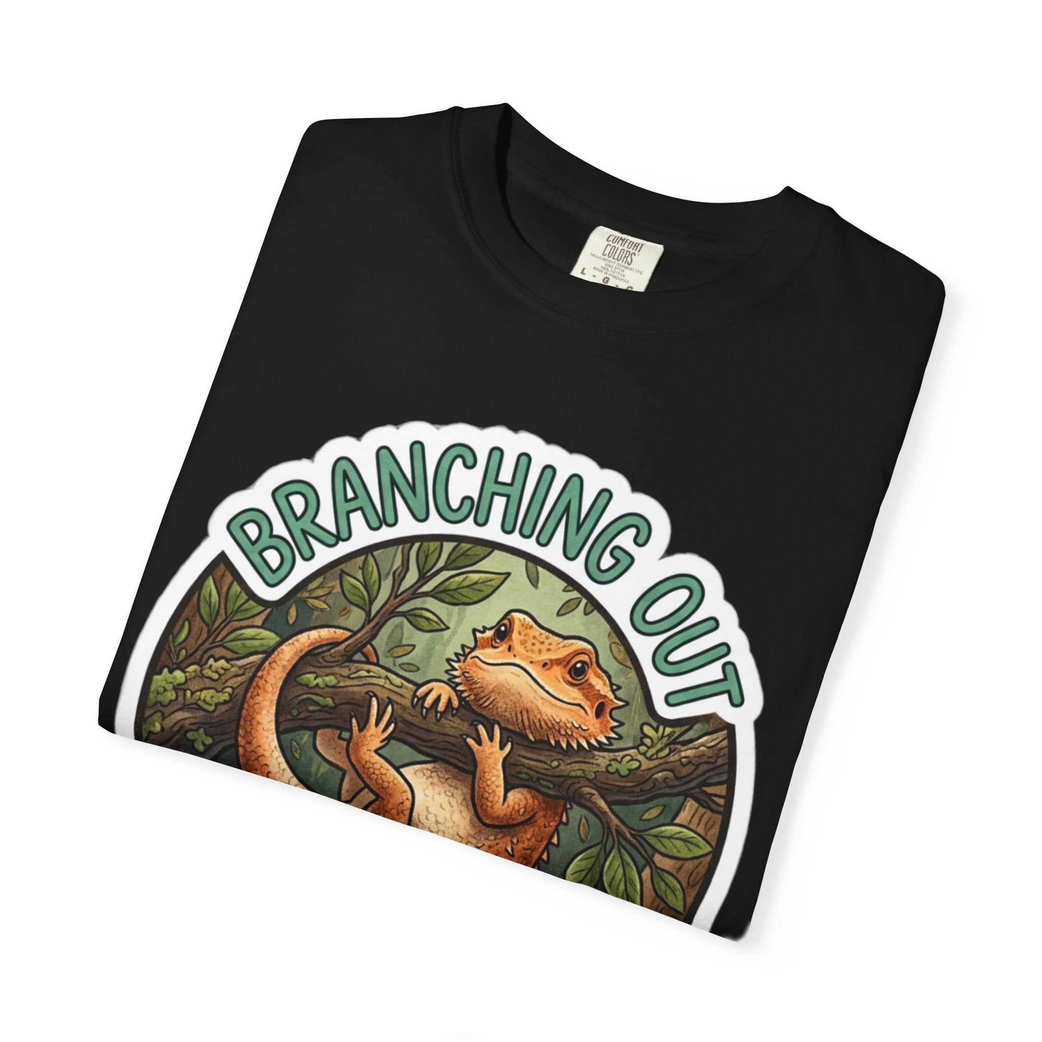 Bearded Dragon T-Shirt — "Branching Out (But Mostly Just Hanging On)" Graphic Tee