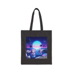 Retro Vaporwave Tote Bag — Neon City & Tropical Synthwave Canvas Tote