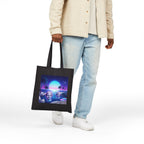 Retro Vaporwave Tote Bag — Neon City & Tropical Synthwave Canvas Tote